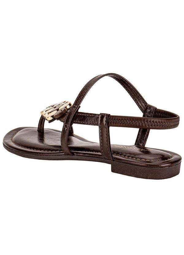 Mississipi - Sandália Feminina Flat Mississipi J0421 Chocolate 3