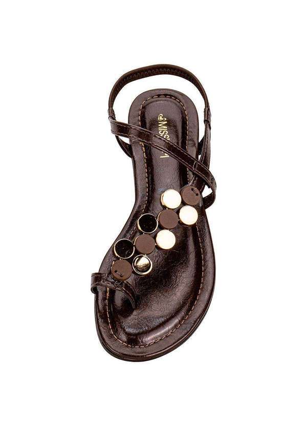 Mississipi - Sandália Feminina Flat Mississipi J0421 Chocolate 5