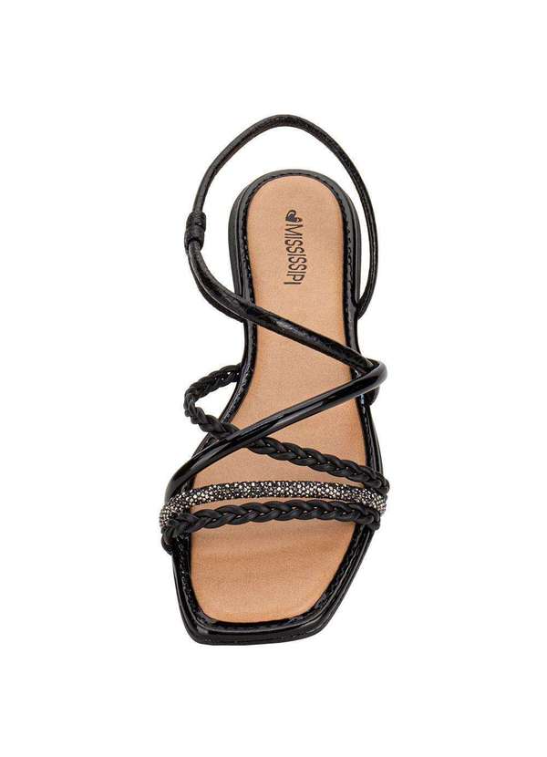 Mississipi - Sandália Feminina Flat Mississipi J0661 Verniz/Preto 5