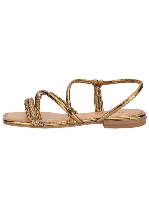 Mississipi - Sandália Feminina Flat Mississipi J0661 Bronze 2