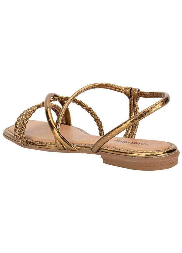 Mississipi - Sandália Feminina Flat Mississipi J0661 Bronze 3