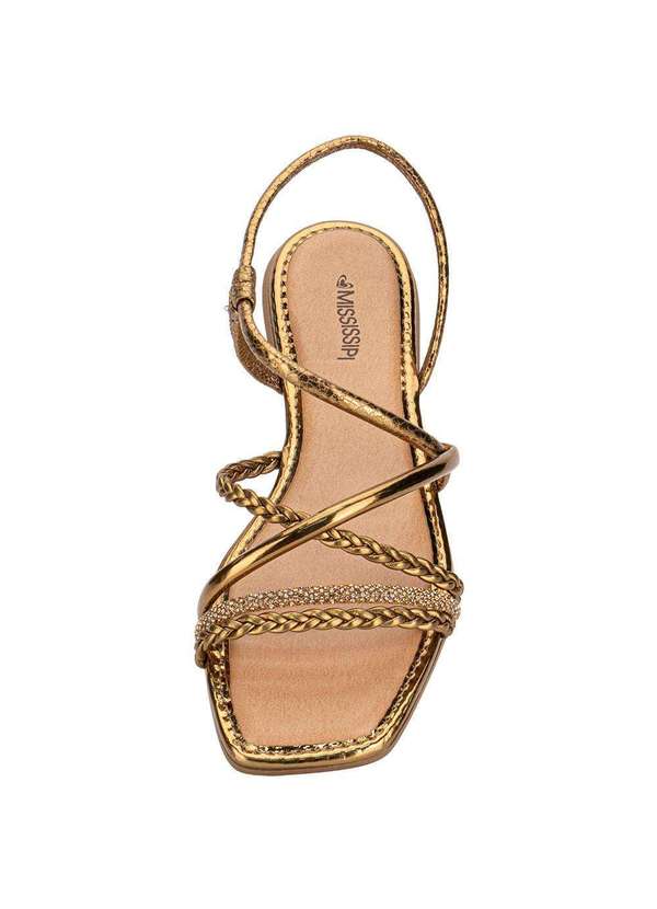 Mississipi - Sandália Feminina Flat Mississipi J0661 Bronze 5
