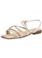 Mississipi - Sandália Feminina Flat Mississipi J0661 Bronze - variação: BEGE/OURO