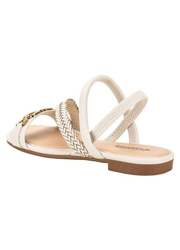 Mississipi - Sandália Feminina Flat Mississipi Mb393 - Marfim 3