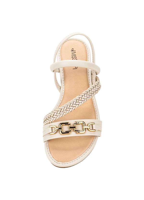 Mississipi - Sandália Feminina Flat Mississipi Mb393 - Marfim 5