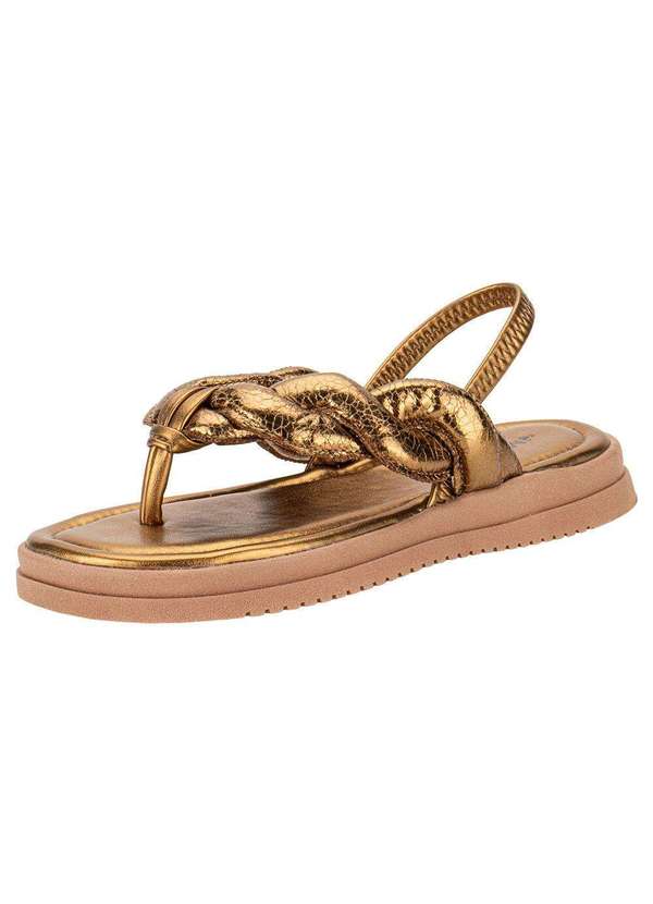 Mississipi - Sandália Feminina Flat Mississipi Mc753 - Bronze