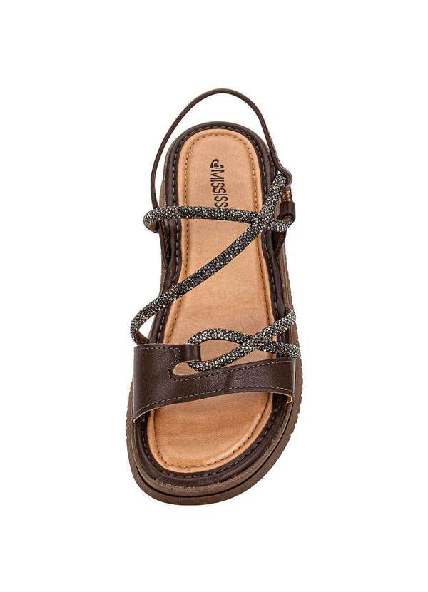 Mississipi - Sandália Feminina Flat Mississipi Mf031 Café 3