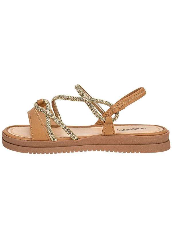 Mississipi - Sandália Feminina Flat Mississipi Mf031 Camel 2