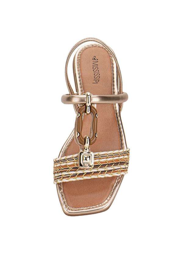 Mississipi - Sandália Feminina Flat Mississipi Mf302 Caramelo 5