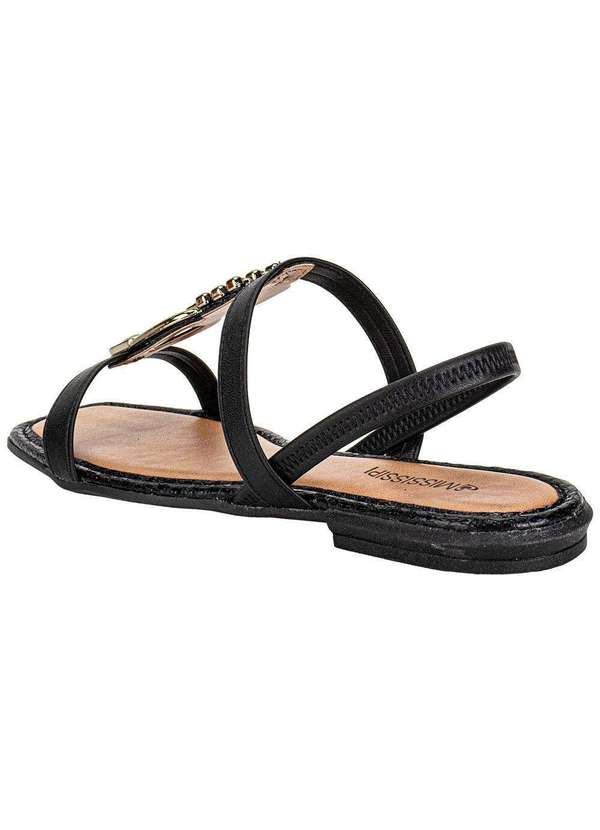 Mississipi - Sandália Feminina Flat Mississipi Mf311 Preto 3