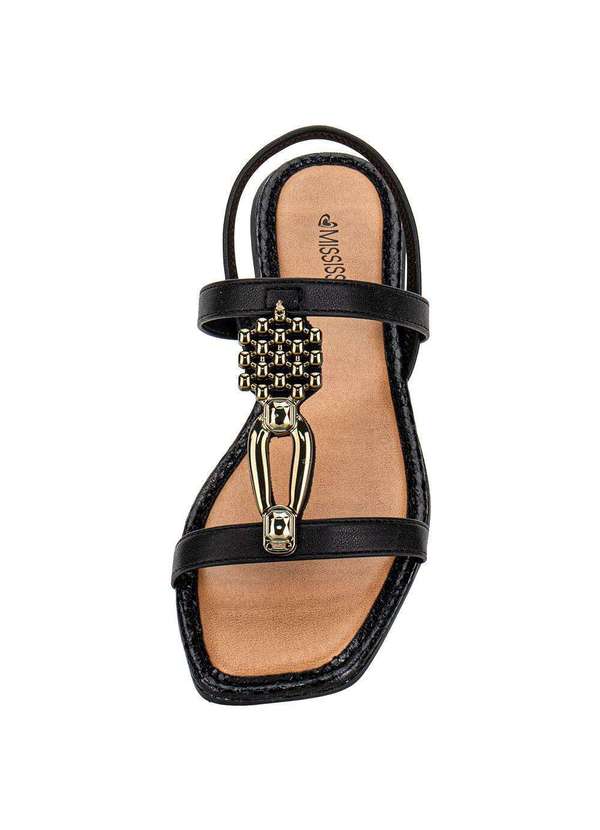 Mississipi - Sandália Feminina Flat Mississipi Mf311 Preto 5