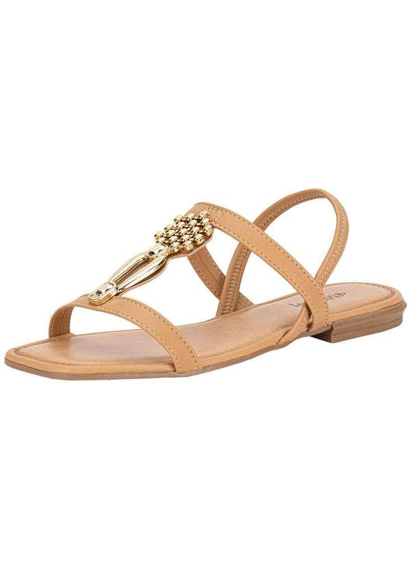 Mississipi - Sandália Feminina Flat Mississipi Mf311 Camel 1