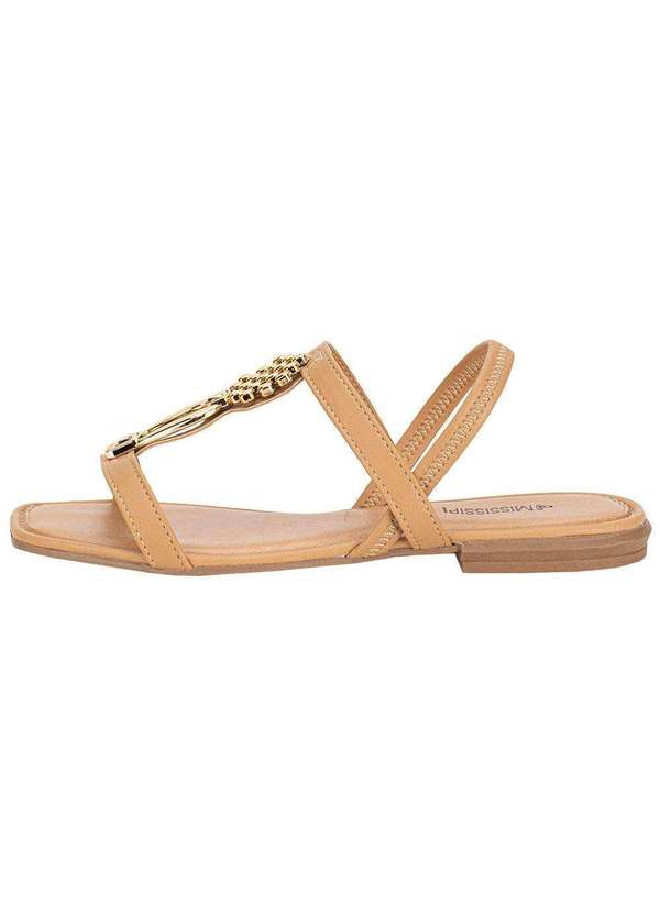 Mississipi - Sandália Feminina Flat Mississipi Mf311 Camel 2
