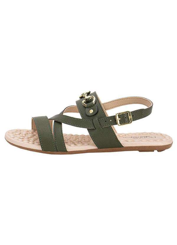 Modare - Sandália Feminina Flat Modare 7163132 - Oliva 2