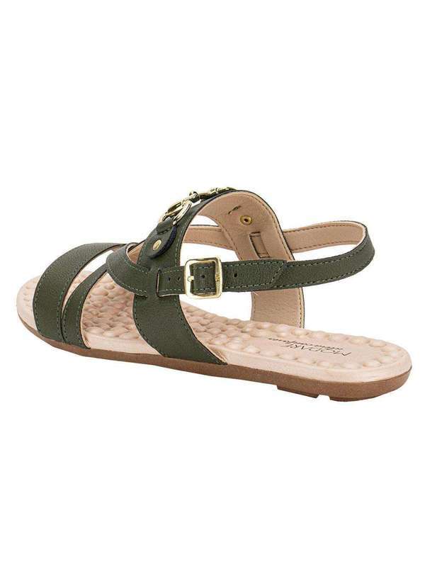 Modare - Sandália Feminina Flat Modare 7163132 - Oliva 3