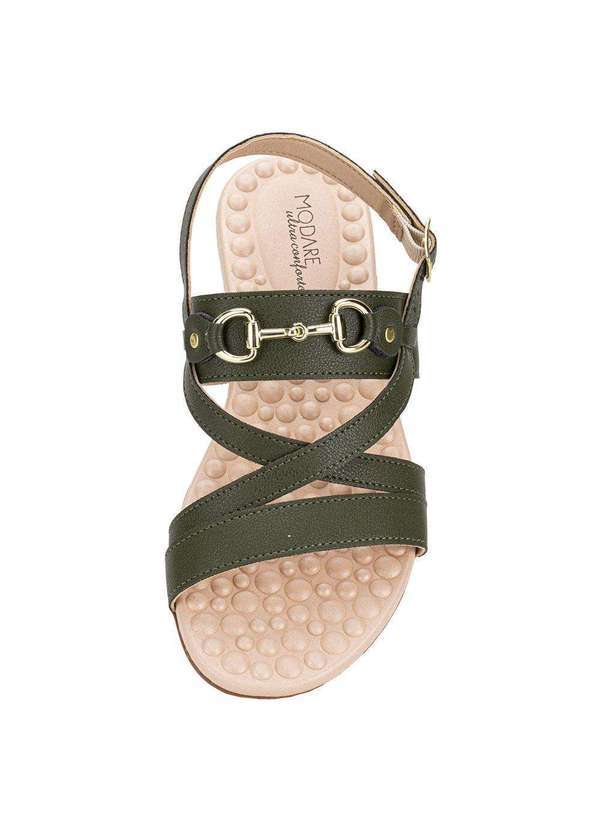Modare - Sandália Feminina Flat Modare 7163132 - Oliva 5