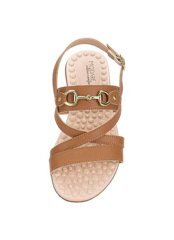 Modare - Sandália Feminina Flat Modare 7163132 - Camel 5