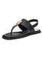 Modare - Sandália Feminina Flat Modare 7212103 - Chocolate - variação: - Preto