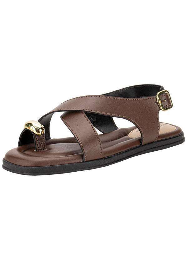 Modare - Sandália Feminina Flat Modare 7212106 Café