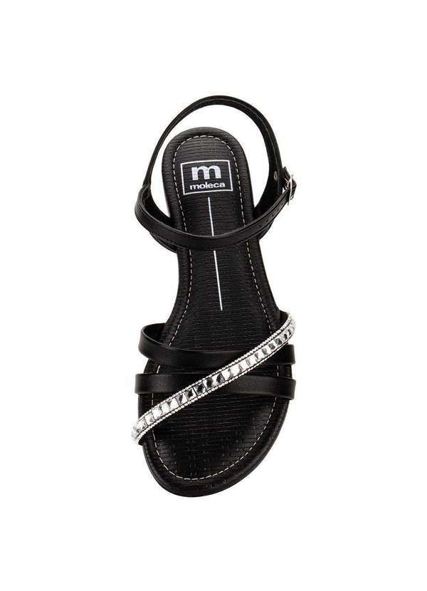Moleca - Sandália Feminina Flat Moleca 5429456 - Preto 5