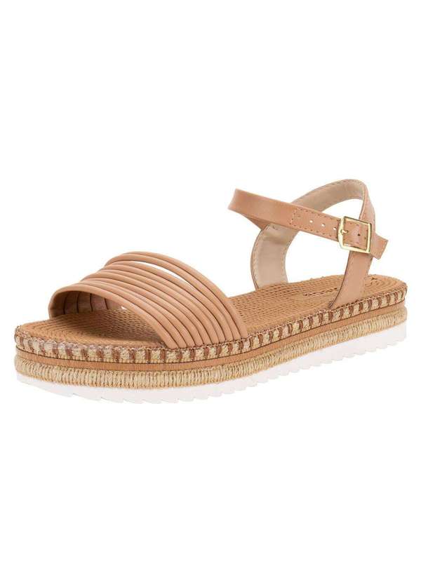 Moleca - Sandália Feminina Flat Moleca 5447523 - Salmão