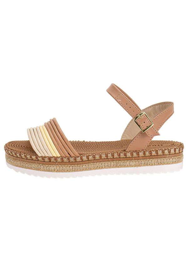 Moleca - Sandália Feminina Flat Moleca 5447523 Camel 2