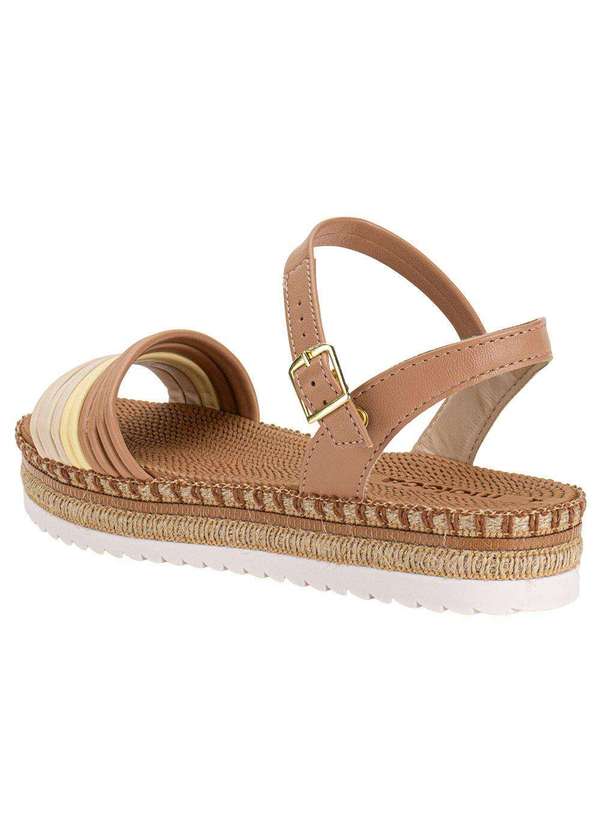 Moleca - Sandália Feminina Flat Moleca 5447523 Camel 3