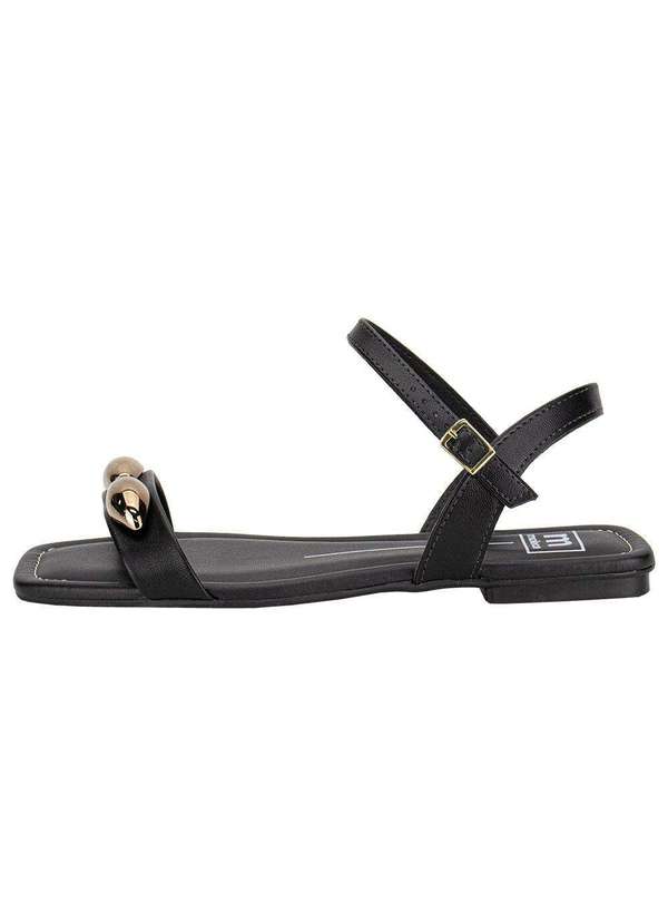 Moleca - Sandália Feminina Flat Moleca 5462143 - Preto 2