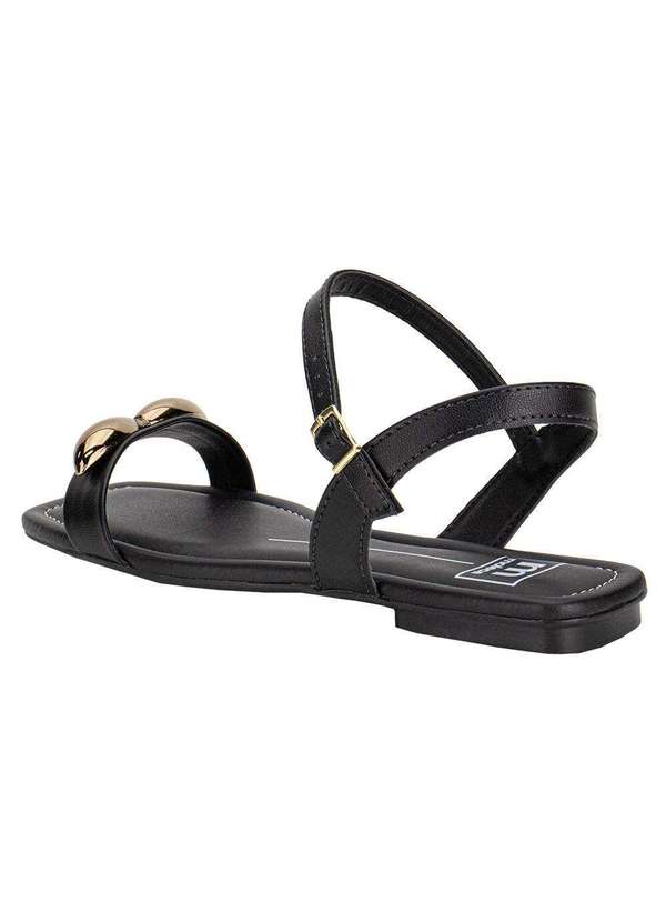Moleca - Sandália Feminina Flat Moleca 5462143 - Preto 3