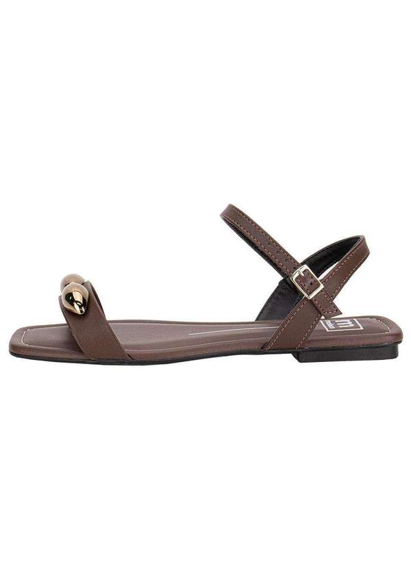 Moleca - Sandália Feminina Flat Moleca 5462143 - Chocolate 2