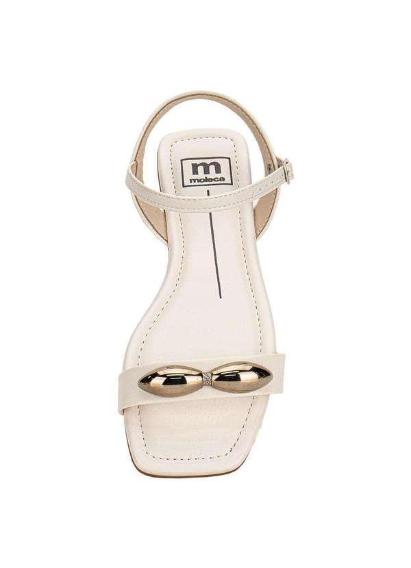 Moleca - Sandália Feminina Flat Moleca 5462143 - Branco/Off 5