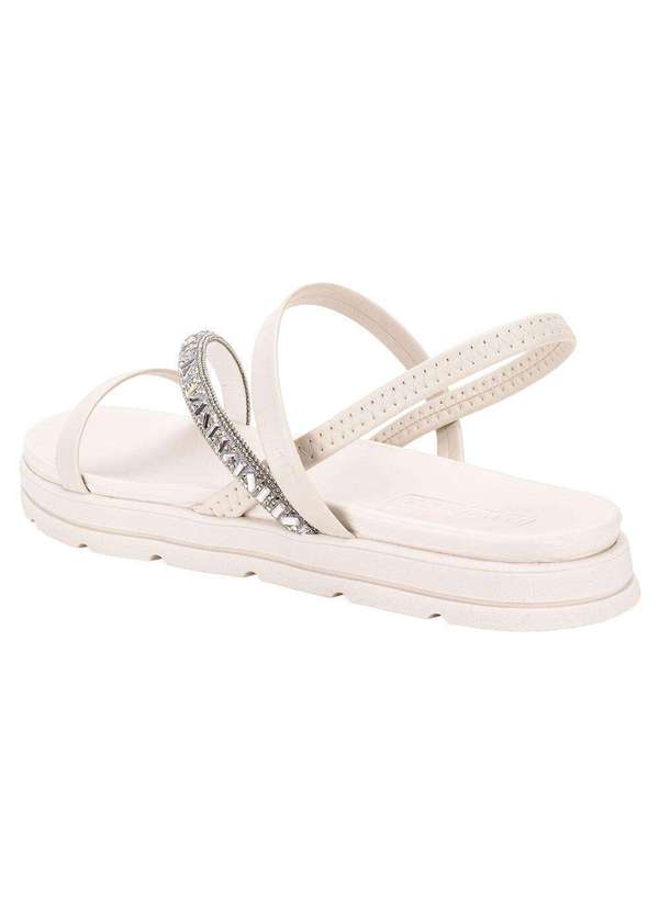 Moleca - Sandália Feminina Flat Moleca - 5490104 - Marfim 3