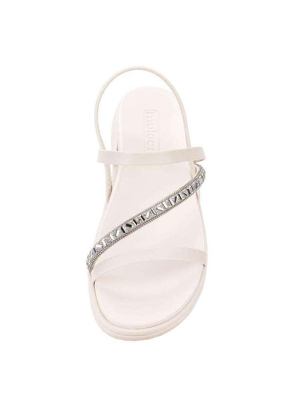 Moleca - Sandália Feminina Flat Moleca - 5490104 - Marfim 5