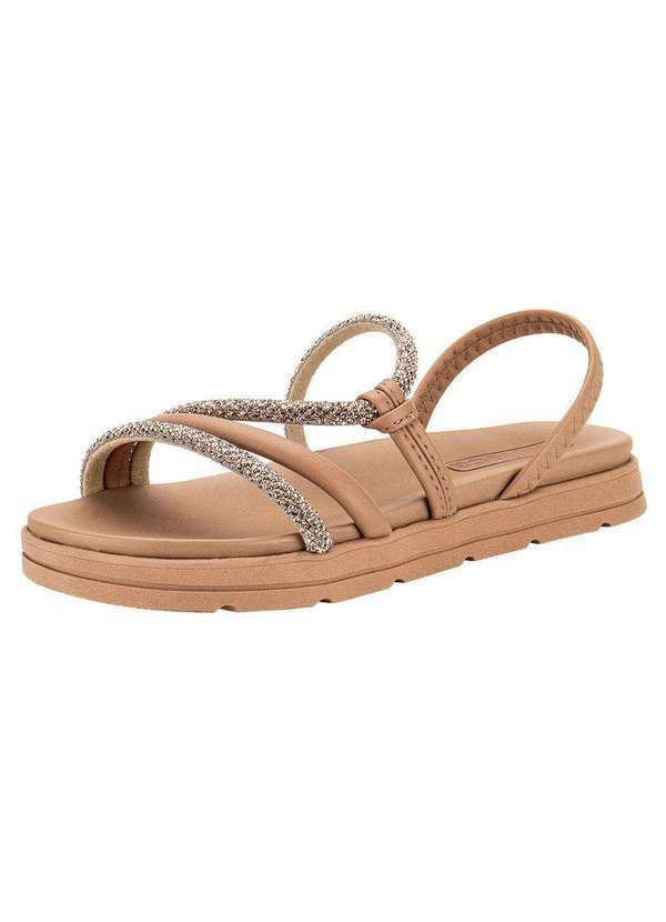 Moleca - Sandália Feminina Flat Moleca 5490113 - Salmão
