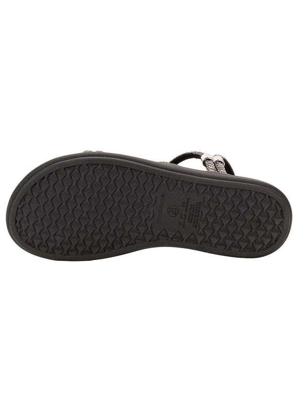 Moleca - Sandália Feminina Flat Moleca 5525104 - Preto/Cinza 4