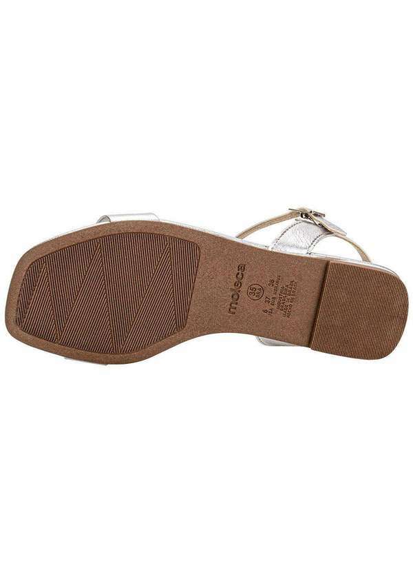 Moleca - Sandália Feminina Flat Moleca 5559101 Prata 4