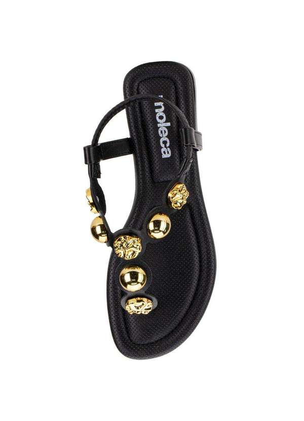 Moleca - Sandália Feminina Flat Moleca 5570104 Preto 5