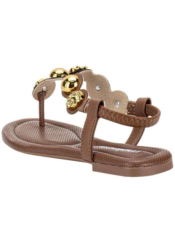 Moleca - Sandália Feminina Flat Moleca 5570104 Camel 3