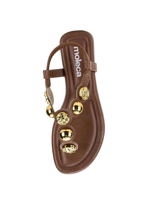 Moleca - Sandália Feminina Flat Moleca 5570104 Camel 5