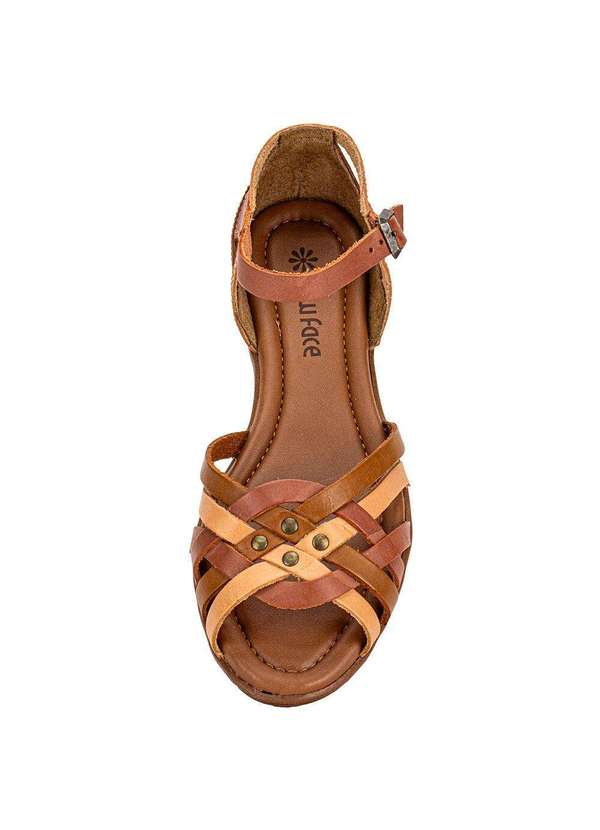 New Face - Sandália Feminina Flat New Face 31402 Camel 5
