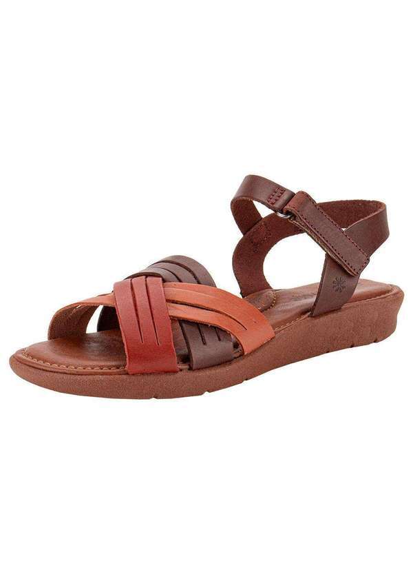New Face - Sandália Feminina Flat New Face 39503 - Vinho