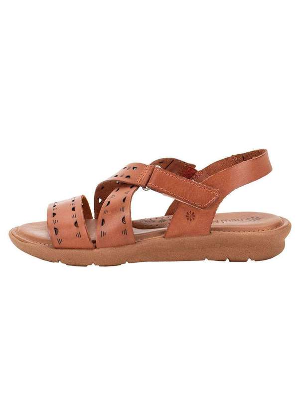 New Face - Sandália Feminina Flat New Face 39518 - Caramelo 2