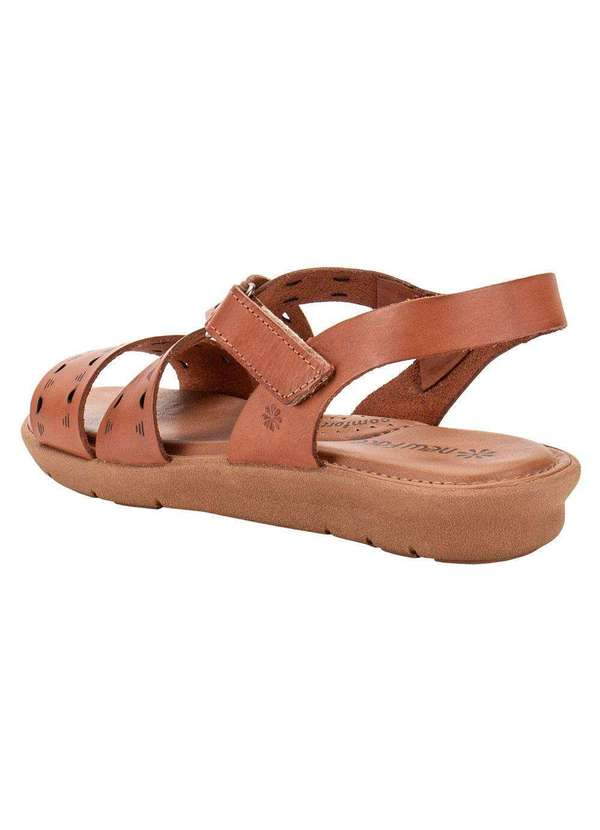 New Face - Sandália Feminina Flat New Face 39518 - Caramelo 3