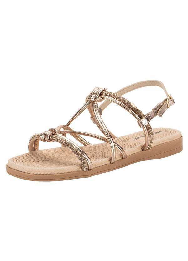 Piccadilly - Sandália Feminina Flat Piccadilly 513011 - Bronze