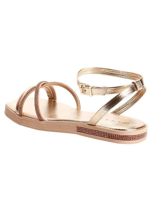Ramarim - Sandália Feminina Flat Ramarim 249105 - Ouro 3