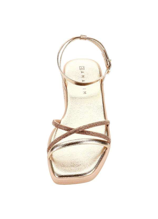 Ramarim - Sandália Feminina Flat Ramarim 249105 - Ouro 5