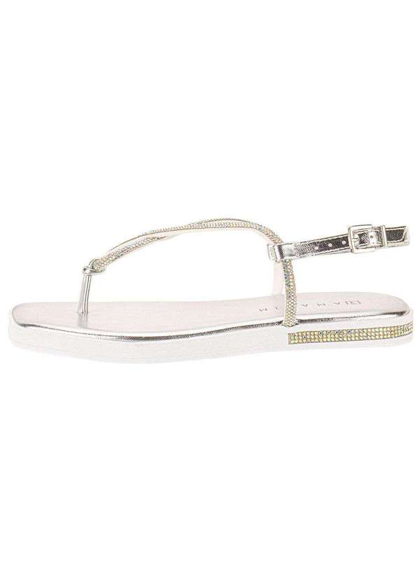 Ramarim - Sandália Feminina Flat Ramarim 249106 - Prata 2