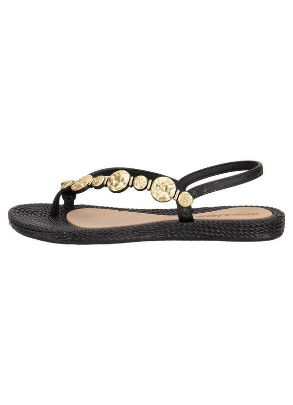 Terra & Agua - Sandália Feminina Flat Terra & Água 260113 Preto 2