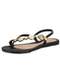 Terra & Agua - Sandália Feminina Flat Terra & Água 260113 Bege - variação: Preto