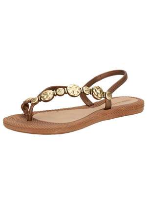 Terra & Agua - Sandália Feminina Flat Terra & Água 260113 - TERRA & AGUA